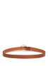 Back View - Click To Enlarge - MAISON BOINET - Round buckle leather belt