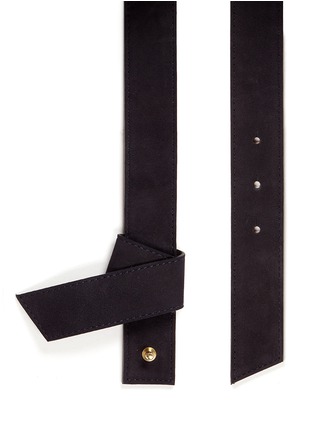Detail View - Click To Enlarge - MAISON BOINET - Origami fold suede belt
