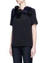 Front View - Click To Enlarge - VICTORIA, VICTORIA BECKHAM - 3D flower silk crepe top