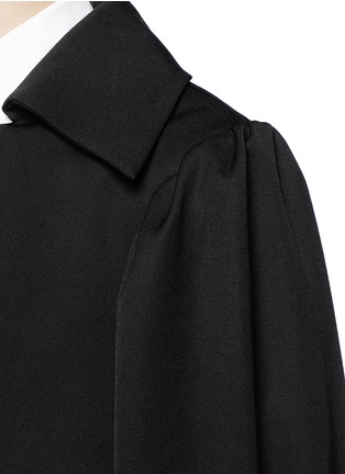 Detail View - Click To Enlarge - CHICTOPIA - Pintuck cuff belted wool twill trench coat