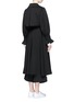 Back View - Click To Enlarge - CHICTOPIA - Pintuck cuff belted wool twill trench coat