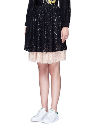 Front View - Click To Enlarge - CHICTOPIA - Layered guipure lace skirt