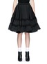 Main View - Click To Enlarge - CHICTOPIA - Ruffle trim wool twill flared skirt