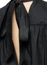 Detail View - Click To Enlarge - CHICTOPIA - Ruffle hem V-back cotton poplin shirt