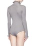 Back View - Click To Enlarge - CHICTOPIA - Ruffle turtleneck rib knit bodysuit