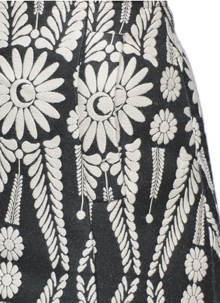Detail View - Click To Enlarge - CHICTOPIA - Ethnic floral embroidered wool blend skirt