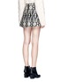 Back View - Click To Enlarge - CHICTOPIA - Ethnic floral embroidered wool blend skirt