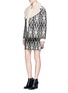 Figure View - Click To Enlarge - CHICTOPIA - Ethnic floral embroidered wool blend skirt