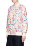 Front View - Click To Enlarge - CHICTOPIA - Floral print down bomber jacket