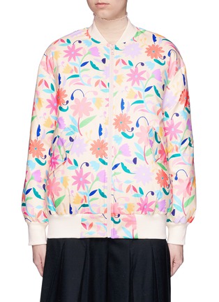 Main View - Click To Enlarge - CHICTOPIA - Floral print down bomber jacket