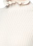 Detail View - Click To Enlarge - CHICTOPIA - Ruffled turtleneck rib knit bodysuit
