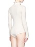 Back View - Click To Enlarge - CHICTOPIA - Ruffled turtleneck rib knit bodysuit