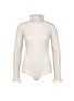 Main View - Click To Enlarge - CHICTOPIA - Ruffled turtleneck rib knit bodysuit