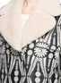 Detail View - Click To Enlarge - CHICTOPIA - Fleece lapel ethnic floral embroidered coat