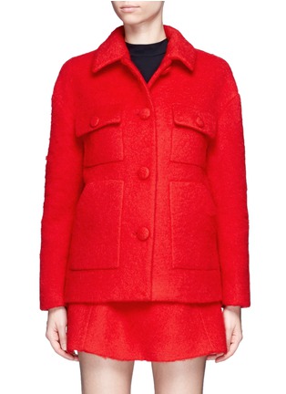 Main View - Click To Enlarge - CHICTOPIA - Brushed wool blend coat