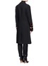 Back View - Click To Enlarge - GIVENCHY - Velvet trim wool canvas military coat