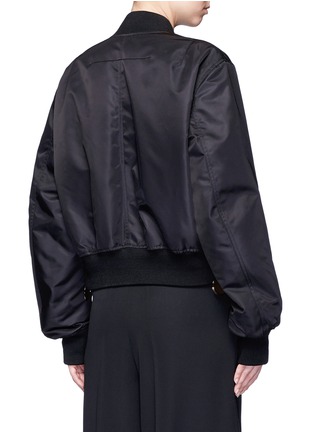Back View - Click To Enlarge - GIVENCHY - Double zip oversized bomber jacket