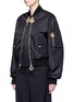 Front View - Click To Enlarge - GIVENCHY - Double zip oversized bomber jacket