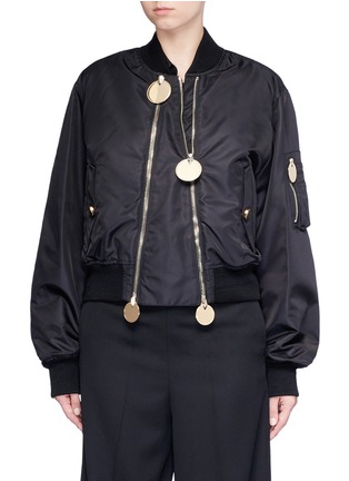 Main View - Click To Enlarge - GIVENCHY - Double zip oversized bomber jacket