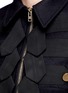 Detail View - Click To Enlarge - GIVENCHY - Decorative button ribbon trim felted military jacket