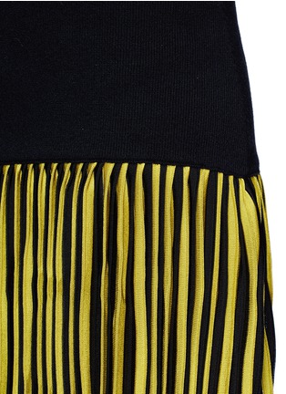 Detail View - Click To Enlarge - GIVENCHY - Pleated stripe wool blend skirt