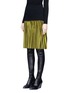 Front View - Click To Enlarge - GIVENCHY - Pleated stripe wool blend skirt