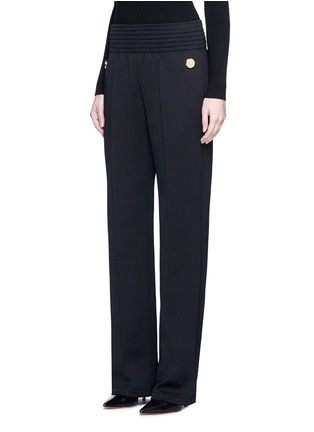 Front View - Click To Enlarge - GIVENCHY - Decorative button sweatshirt jersey pants