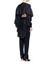 Back View - Click To Enlarge - GIVENCHY - Ruffle open back satin blouse