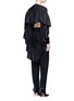 Figure View - Click To Enlarge - GIVENCHY - Ruffle open back satin blouse