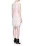 Back View - Click To Enlarge - GIVENCHY - Layered lace belted sleeveless dress