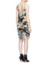 Back View - Click To Enlarge - GIVENCHY - Crazy Cleopatra print fan appliqué silk dress