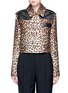 Main View - Click To Enlarge - GIVENCHY - Leather patch leopard print gabardine jacket