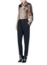 Figure View - Click To Enlarge - GIVENCHY - Leather patch leopard print gabardine jacket