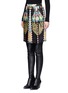 Front View - Click To Enlarge - GIVENCHY - Crazy Cleopatra print plissé pleated georgette skirt