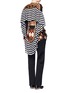 Figure View - Click To Enlarge - GIVENCHY - Optical print silk georgette open back top
