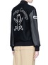 Back View - Click To Enlarge - OPENING CEREMONY - 'OC' leather sleeve logo patch varsity jacket