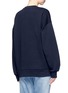 Back View - Click To Enlarge - ÊTRE CÉCILE - 'Starry Eye' oversized felted badge cotton sweatshirt