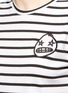 Detail View - Click To Enlarge - ÊTRE CÉCILE - 'Starry Eye' felted patch Breton stripe T-shirt