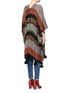 Back View - Click To Enlarge - APIECE APART - Serape' stripe alpaca-wool blend poncho