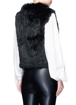 Back View - Click To Enlarge - YVES SALOMON - Waterfall front rabbit fur gilet
