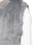 Detail View - Click To Enlarge - YVES SALOMON - Hooded rabbit fur long gilet