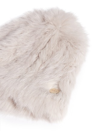 Detail View - Click To Enlarge - YVES SALOMON - Rabbit fur knit beanie