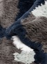 Detail View - Click To Enlarge - YVES SALOMON - Colourblock rabbit fur knit scarf