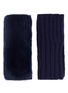 Main View - Click To Enlarge - YVES SALOMON - Rabbit fur panel wool-cashmere knit fingerless gloves