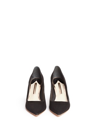 Front View - Click To Enlarge - SOPHIA WEBSTER - 'Coco Flamingo' suede pumps