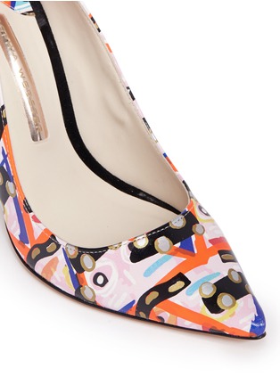 Detail View - Click To Enlarge - SOPHIA WEBSTER - 'Coco Flamingo' graphic print leather pumps