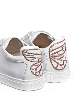 Detail View - Click To Enlarge - SOPHIA WEBSTER - 'Bibi' butterfly wing embroidery leather sneakers
