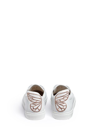 Back View - Click To Enlarge - SOPHIA WEBSTER - 'Bibi' butterfly wing embroidery leather sneakers