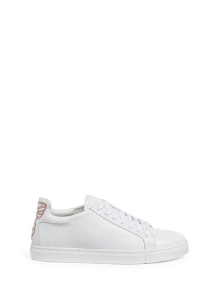 Main View - Click To Enlarge - SOPHIA WEBSTER - 'Bibi' butterfly wing embroidery leather sneakers