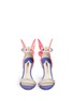 Front View - Click To Enlarge - SOPHIA WEBSTER - 'Chiara' butterfly appliqué metallic leather sandals